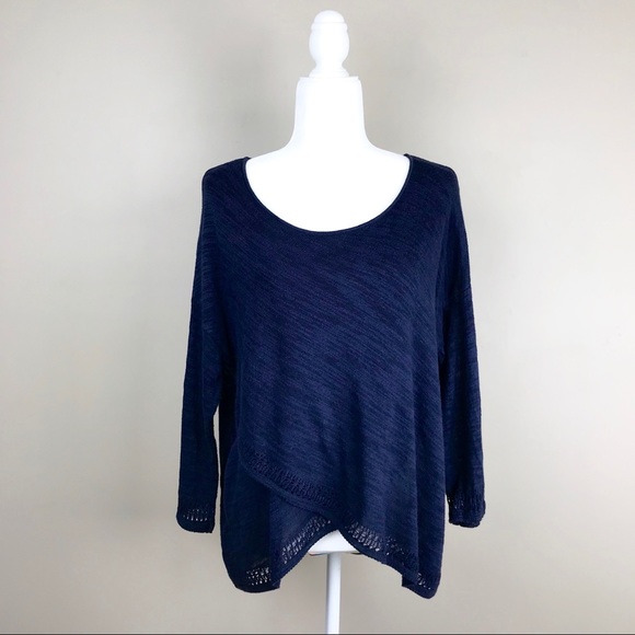 Anthropologie Sweaters - Anthropologie Moth Crossover Pointelle Sweater